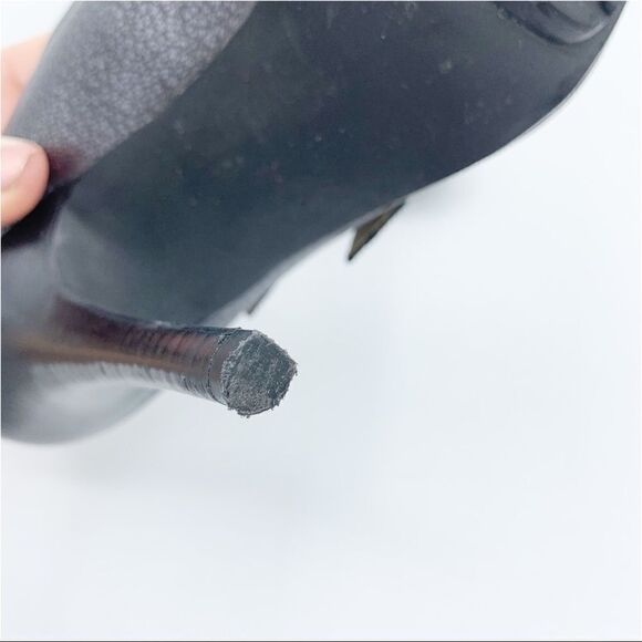 Michael Kors‎ Webster Peep Toe Platform Metallic Pewter Pebbled Leather - Picture 12 of 12